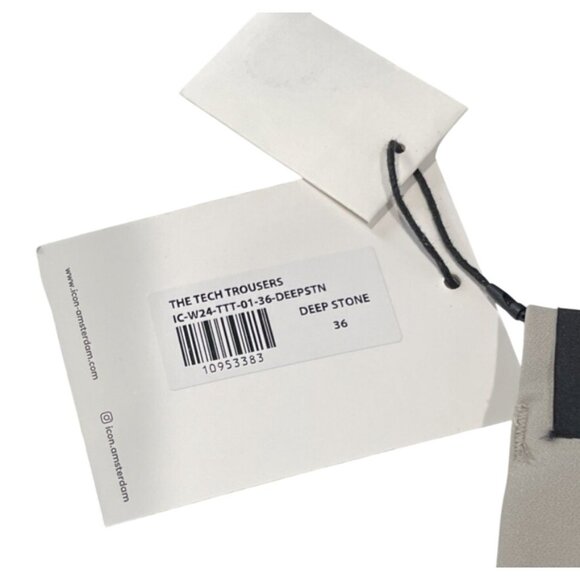 Icon Amsterdam Pants Mens 36 Gray Tech Trousers Deep Stone Golf Business Casual - Picture 5 of 8